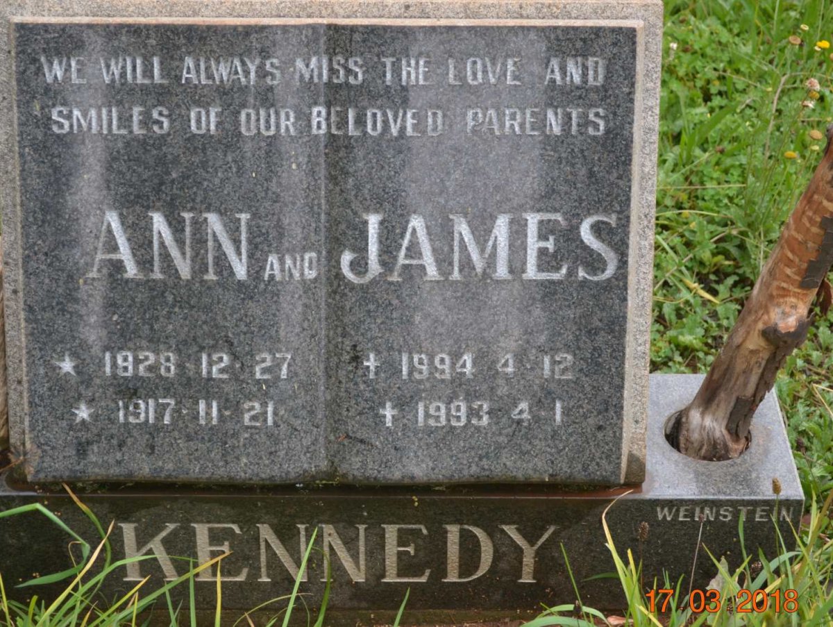 KENNEDY James 1917-1993 &amp; Ann 1928-1994