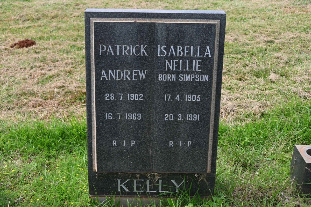 KELLY Patrick Andrew 1903-1969 &amp; Isabella Nellie SIMPSON 1905-1991