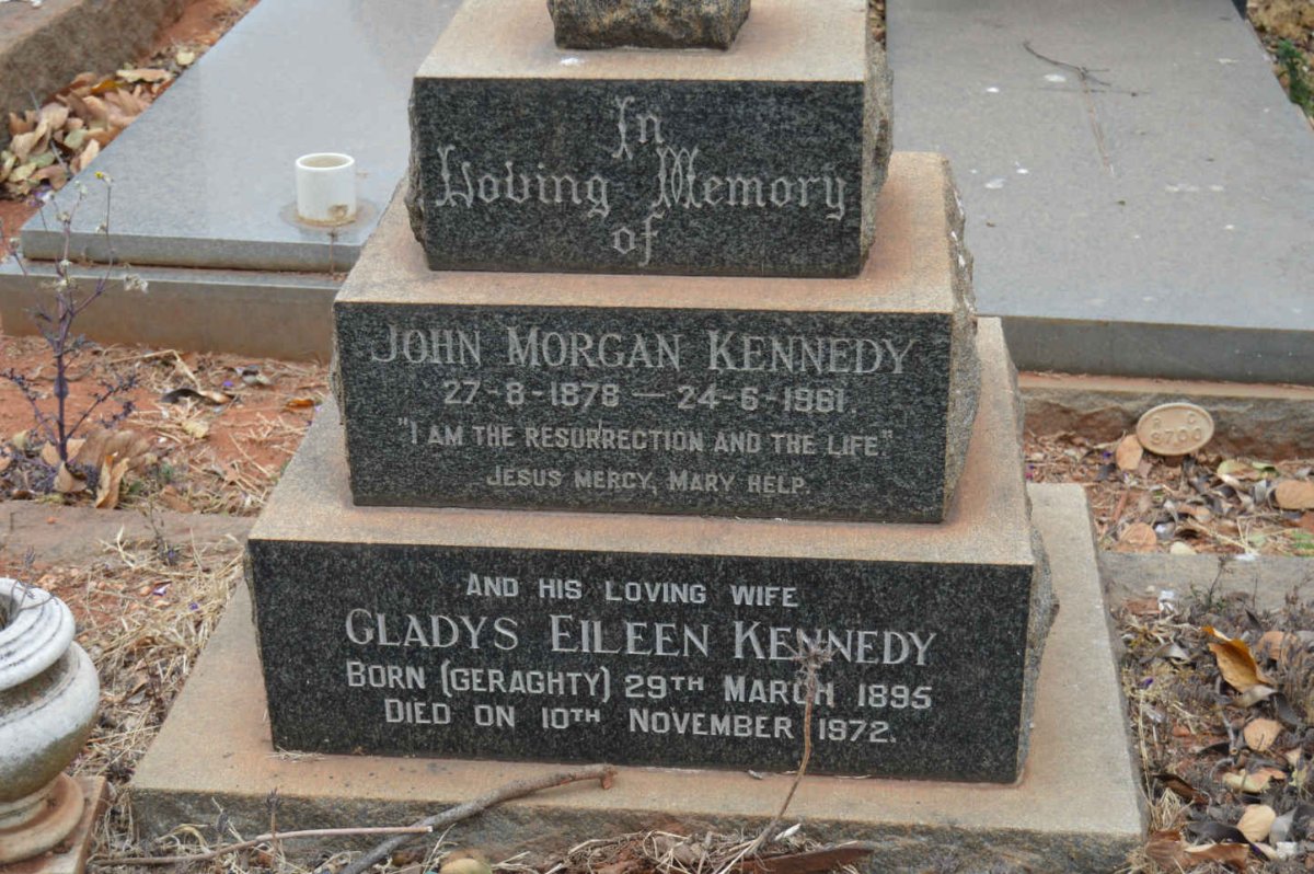 KENNEDY John Morgan 1878-1961 &amp; Gladys Eileen GERAGHTY 1895-1972