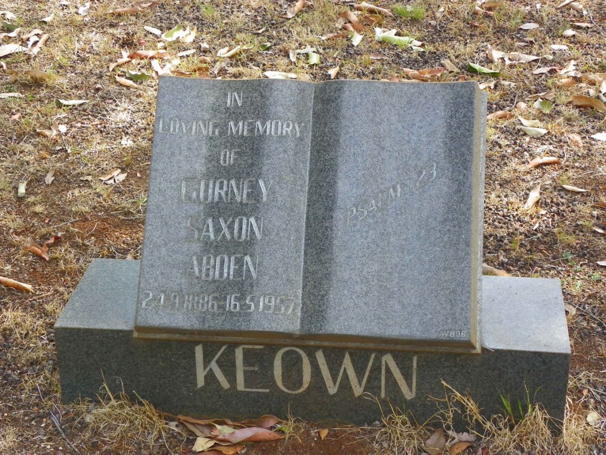 KEOWN Gurney Saxon Abden 1886-1957