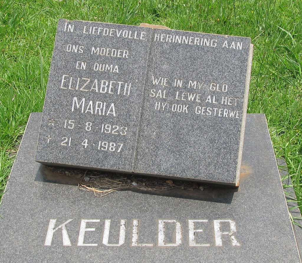 KEULDER Elizabeth Maria 1923-1987
