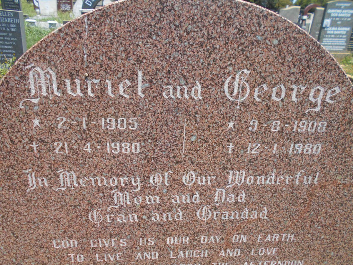 KENNEDY George 1908-1980 &amp; Muriel 1905-1980