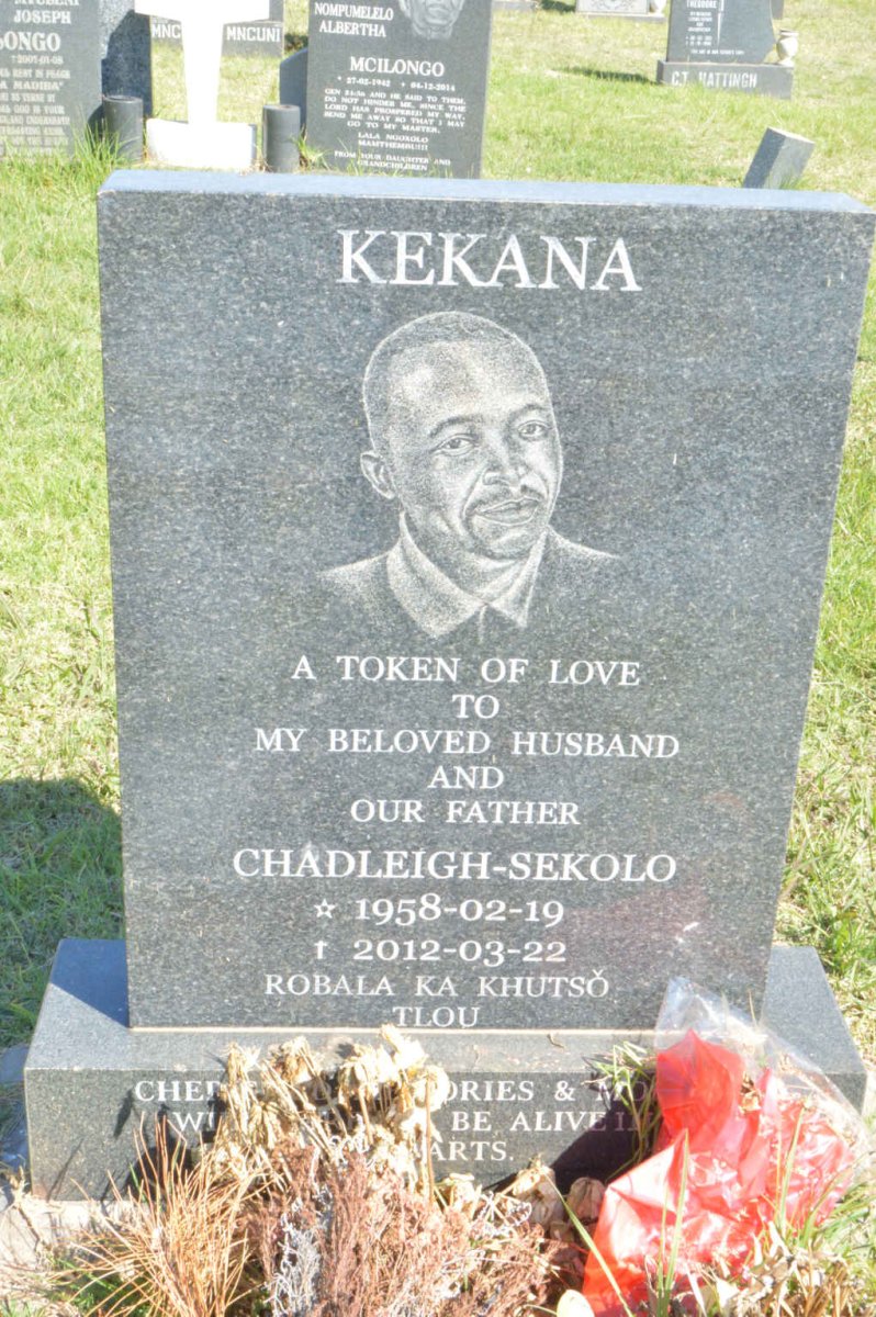 KEKANA Chadleigh Sekolo 1958-2012