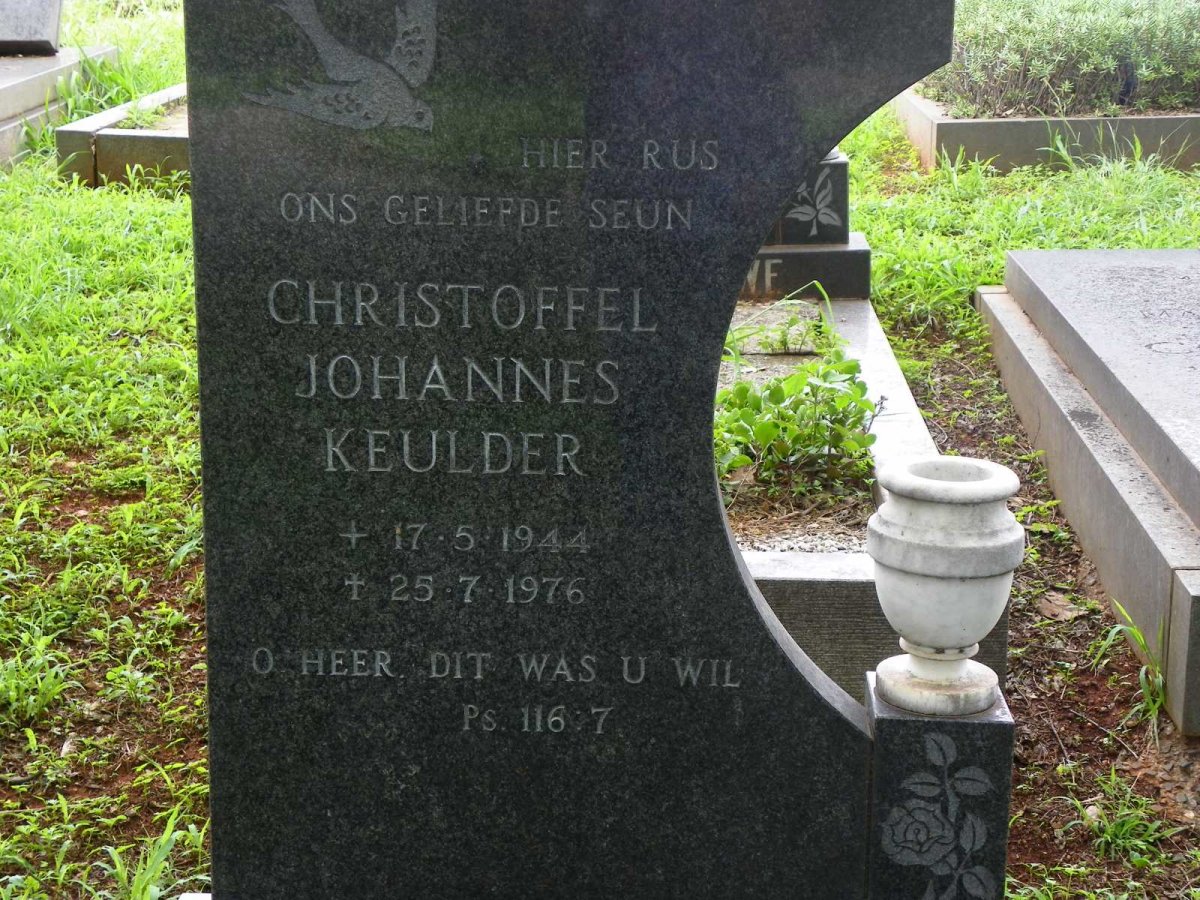 KEULDER Christoffel Johannes 1944-1976