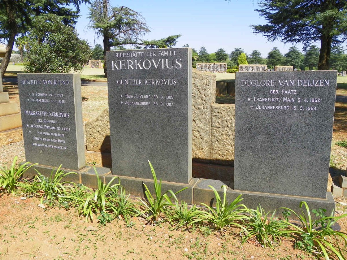 KERKOVIUS Gunter 1909-1987 :: VAN DEIJZEN Duglore nee PAATZ 1952-1984