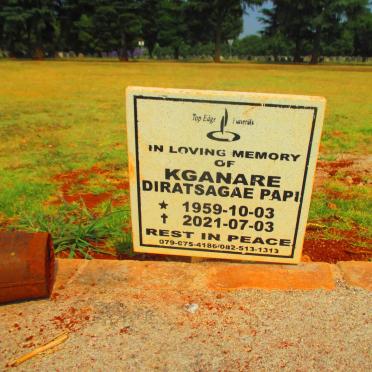 KGANARE Diratsagae Papi 1959-2021