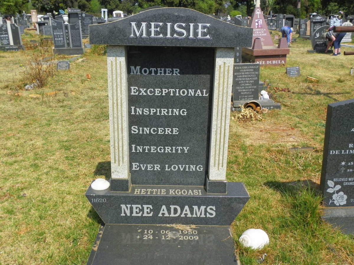 KGOASI Hettie nee ADAMS 1950-2009