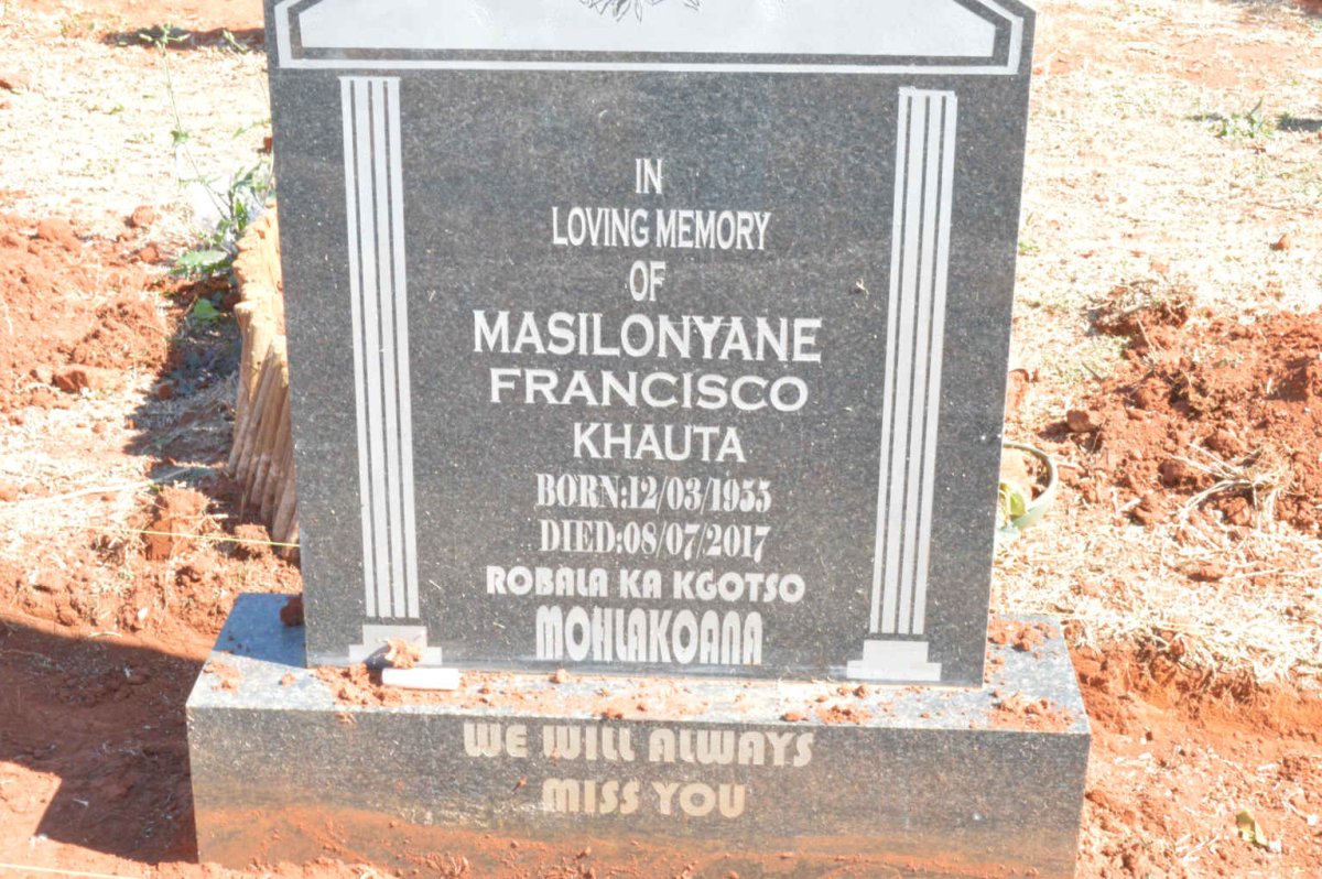 KHAUTA Masilonyane Francisco 1955-2017