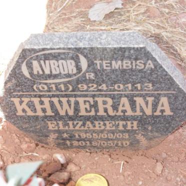 KHWERANA Elizabeth 1955-2018