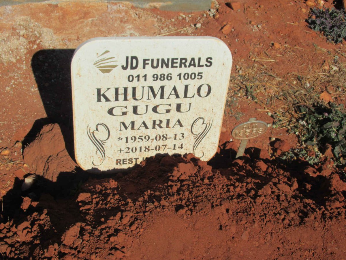 KHUMALO Gugu Maria 1959-2018