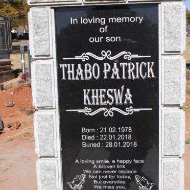 KHESWA Thabo Patrick 1978-2018