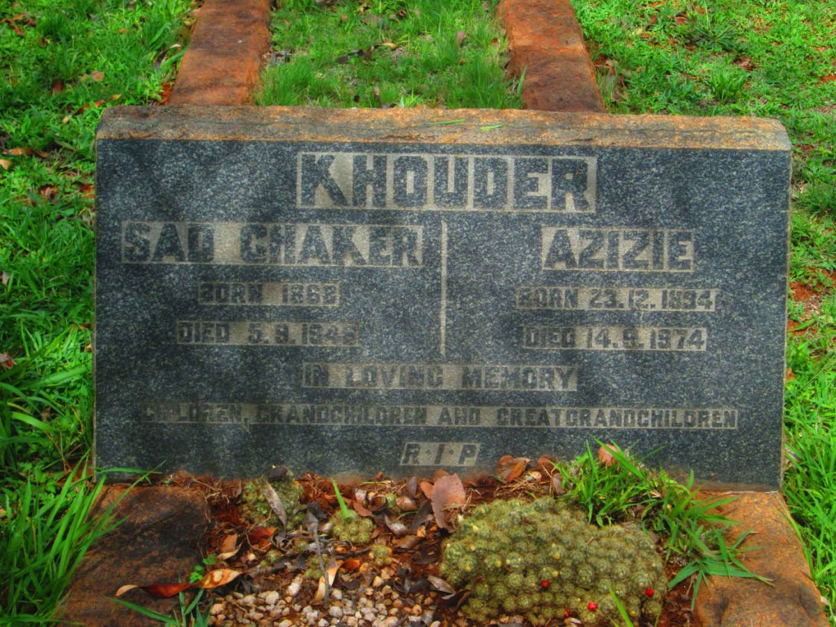 KHOUDER Sad Chaker 1868-1948 &amp; Azizie 1894-1974