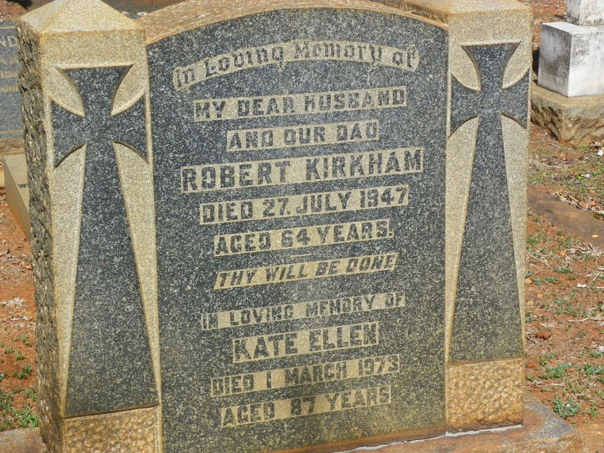 KIRKHAM Robert -1947 &amp; Kate Ellen -1973