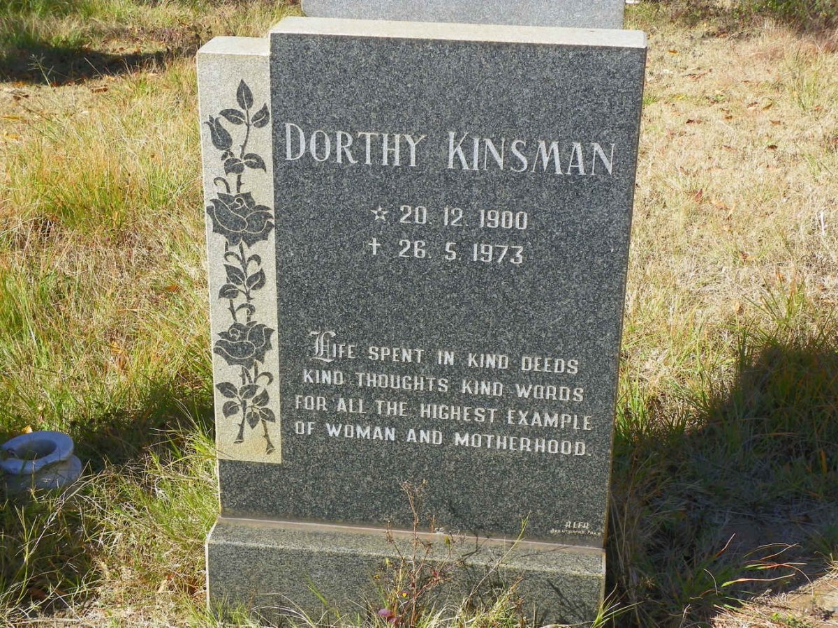 KINSMAN Dorthy 1900-1973