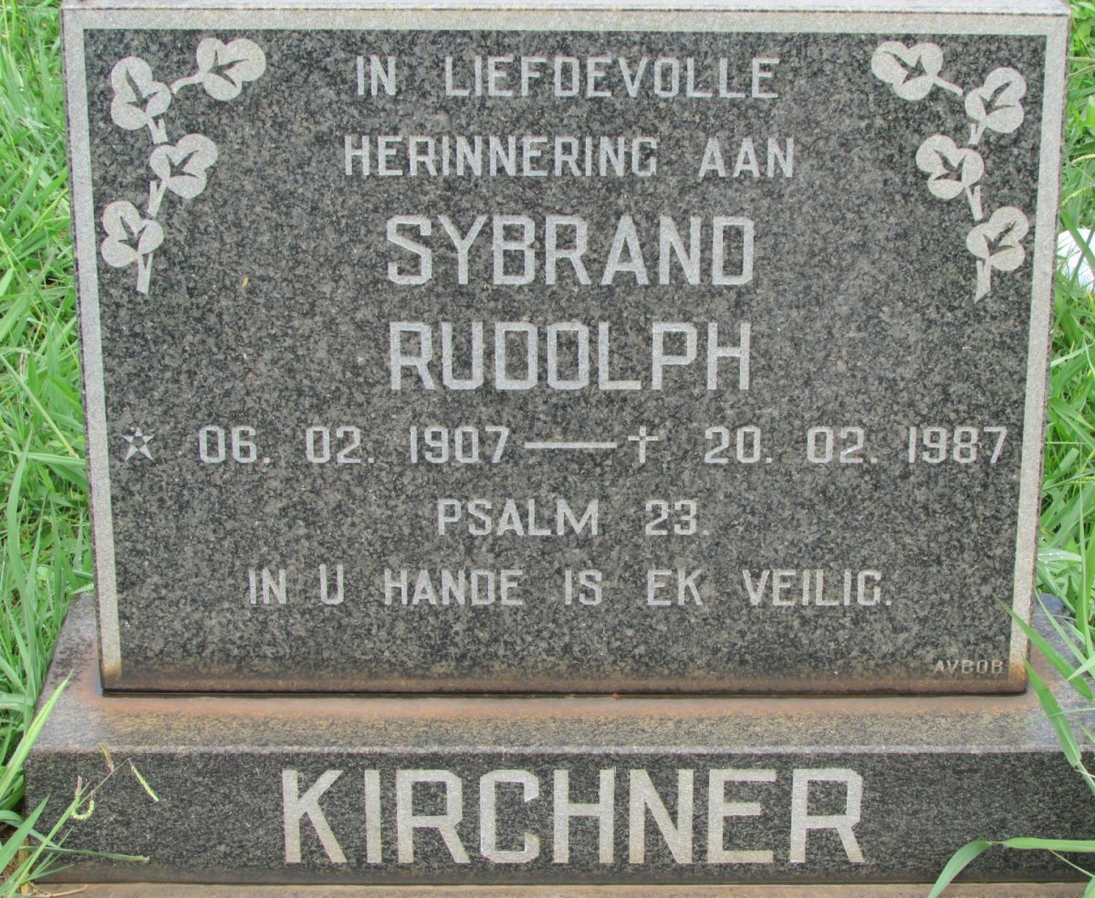KIRCHNER Sybrand Rudolph 1907-1987