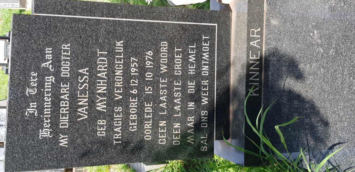 KINNEAR Vanessa nee MYNHARDT 1957-1976