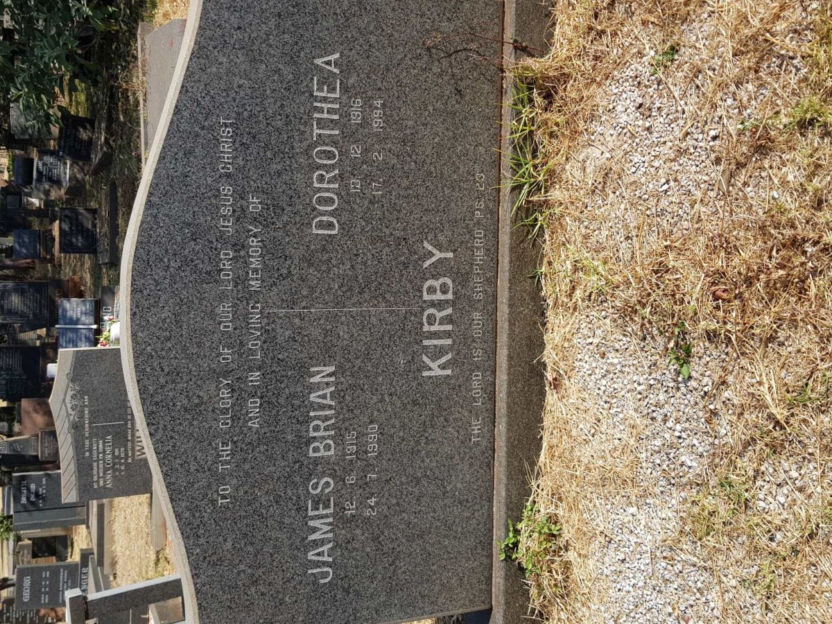 KIRBY James Brian 1915-1990 &amp; Dorothea 1916-1994