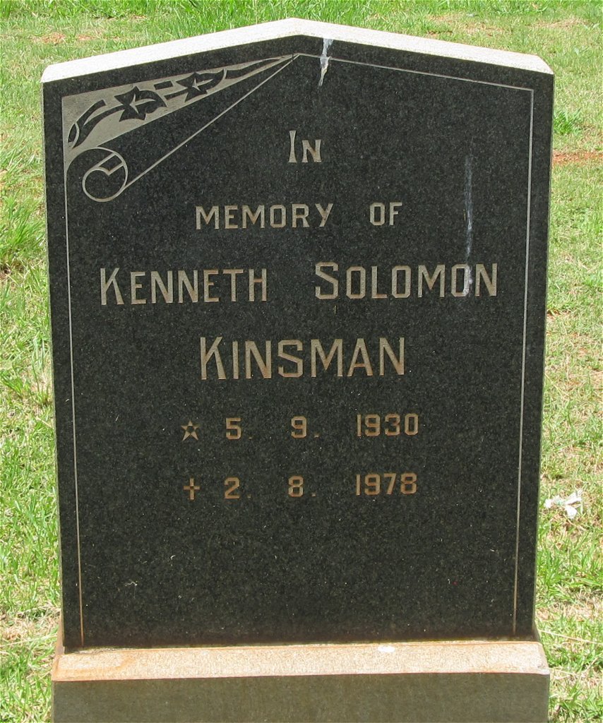 KINSMAN Kenneth Solomon 1930-1978