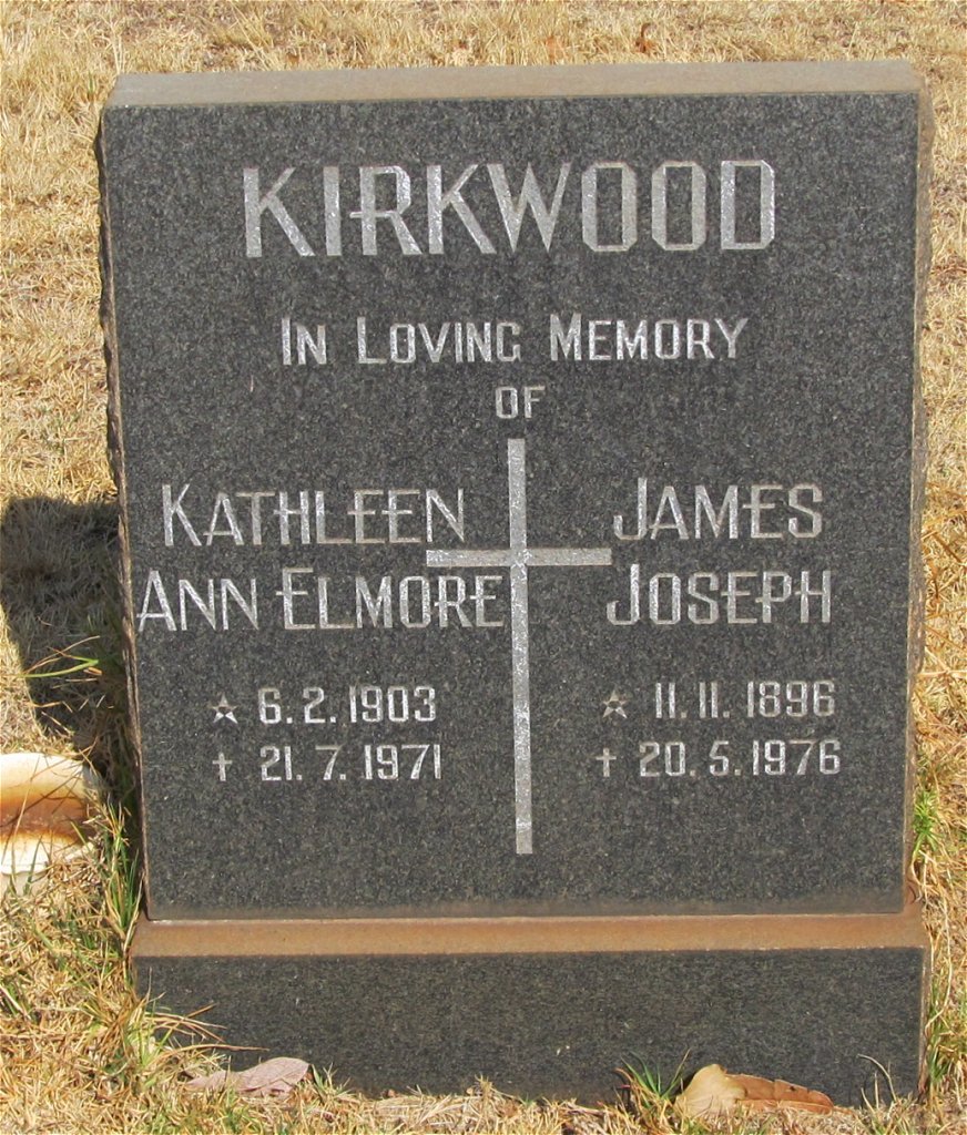 KIRKWOOD James Joseph 1896-1976 &amp; Kathleen Ann Elmore 1903-1971