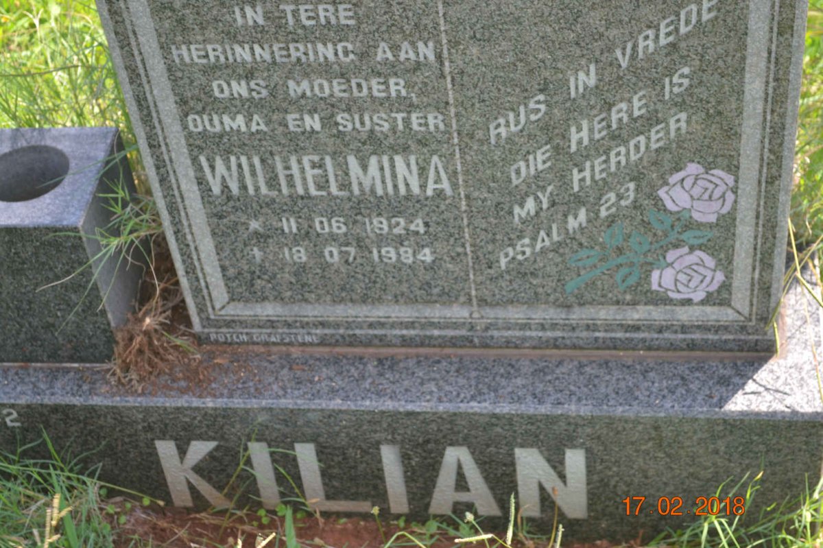 KILIAN Wilhelmina 1924-1984