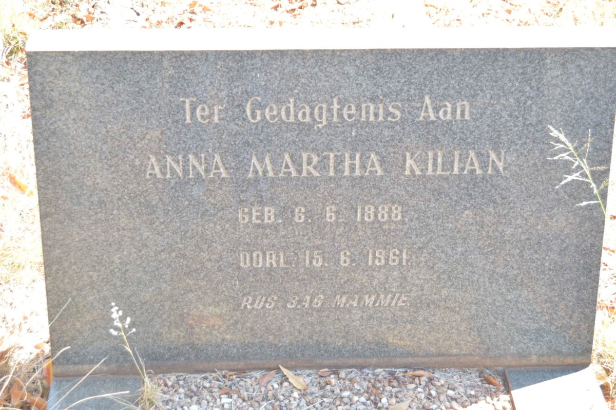 KILIAN Anna Martha 1888-1961