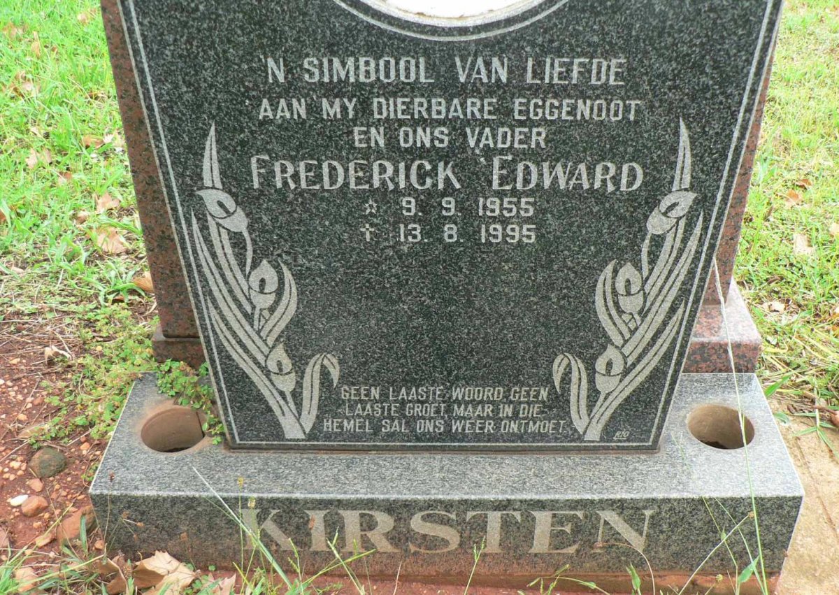 KIRSTEN Frederick Edward 1955-1995