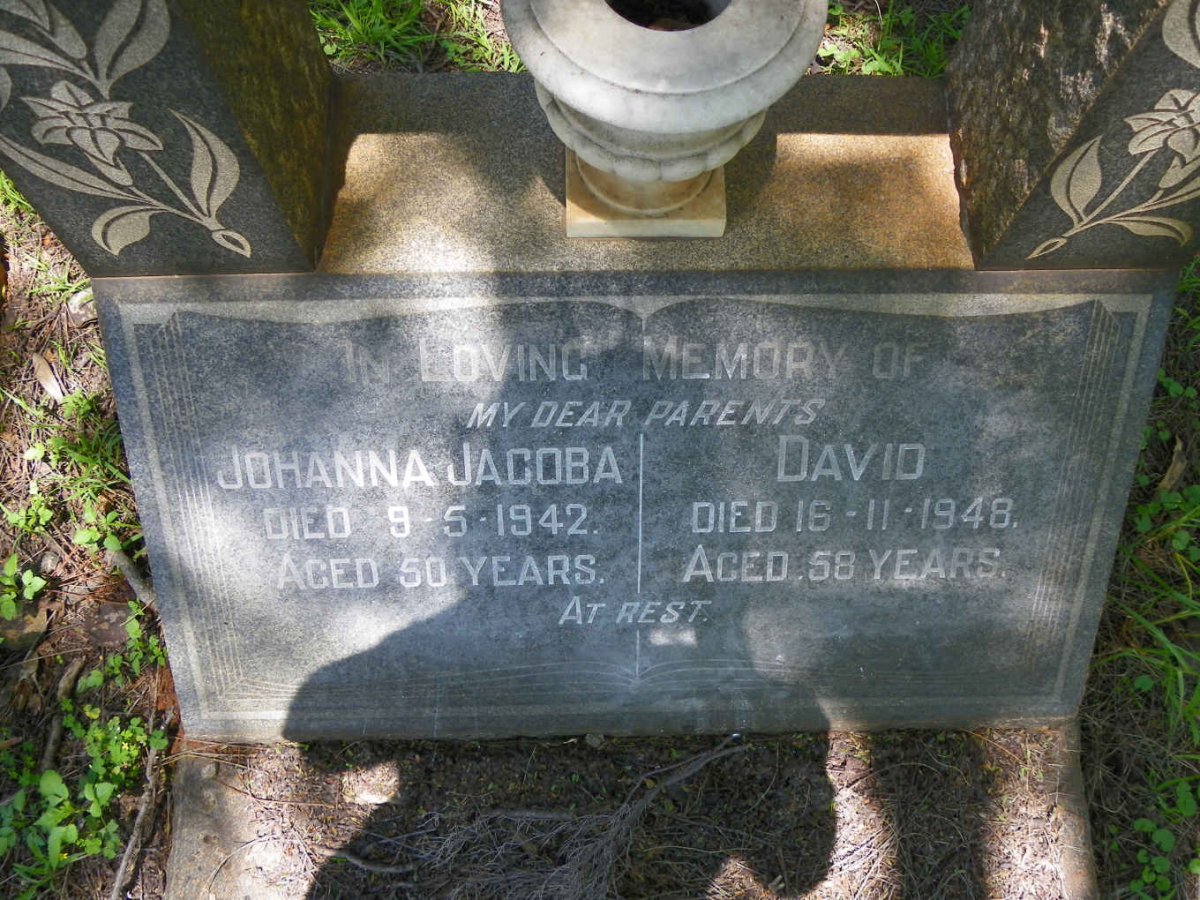 KING David -1948 &amp; Johanna Jacoba -1942