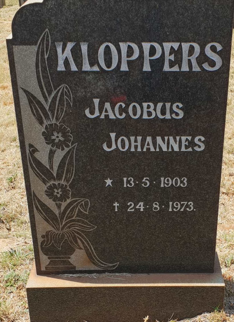 KLOPPERS Jacobus Johannes 1903-1973