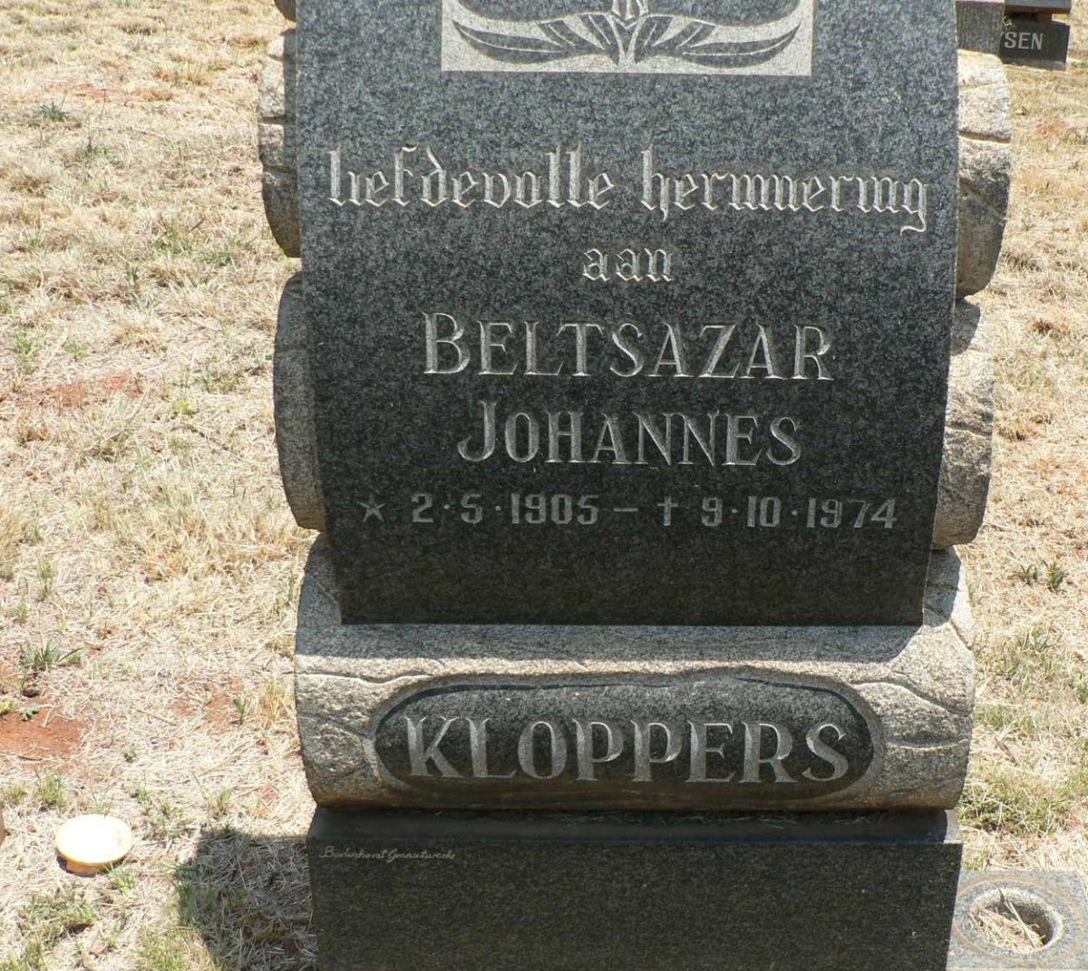 KLOPPERS Beltsazar Johannes 1905-1974
