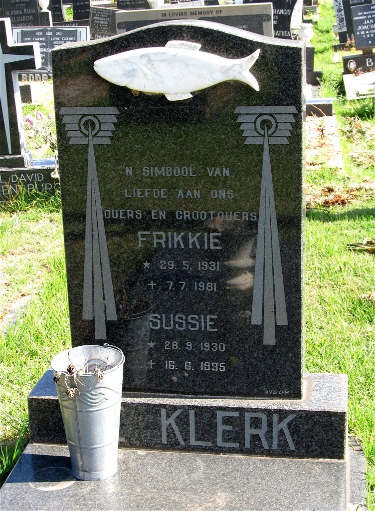 KLERK Frikkie, de 1931-1981 &amp; Sussie 1930-1995