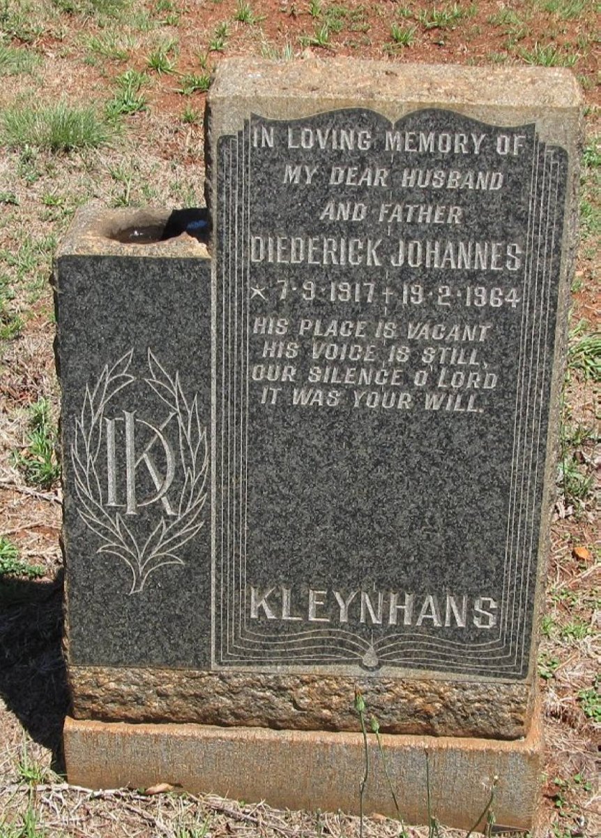 KLEYNHANS Diederick Johannes 1917-1964