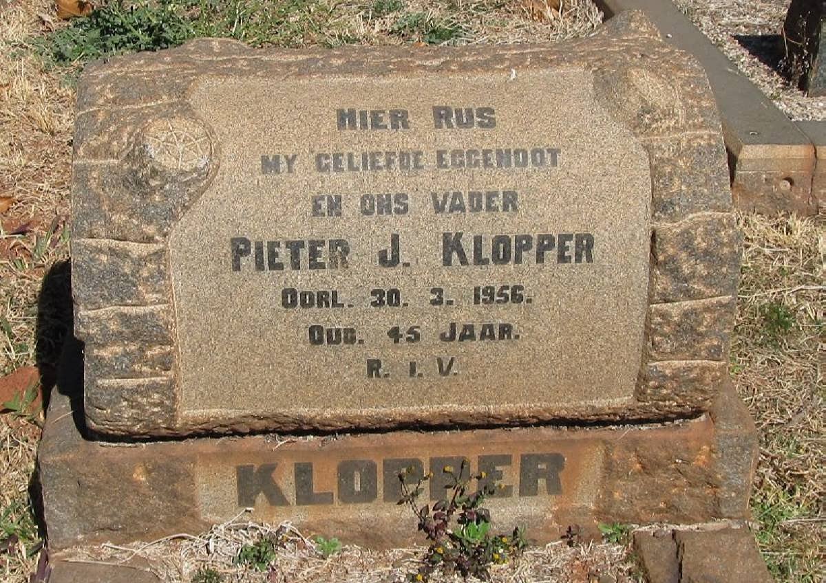 KLOPPER Pieter J. -1956