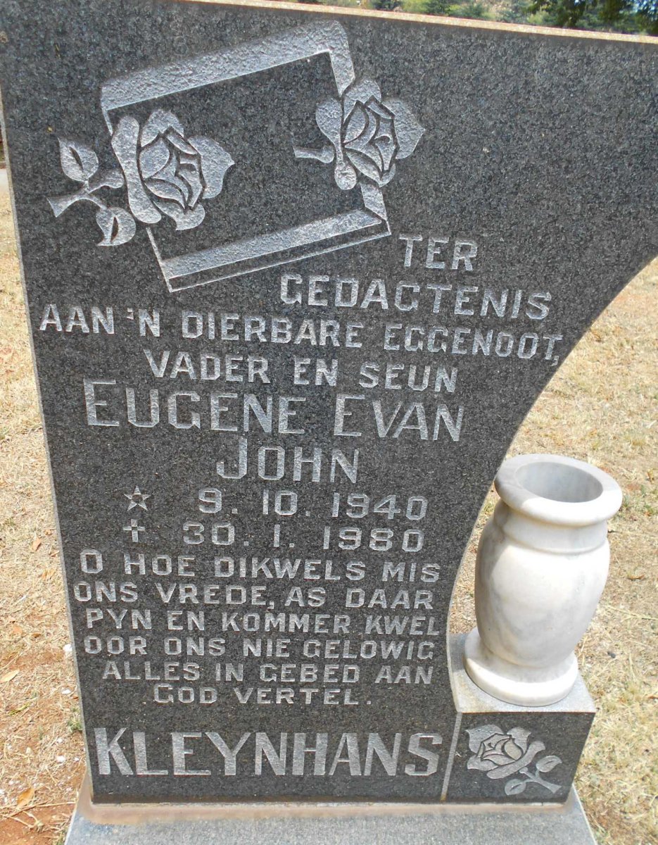 KLEYNHANS Eugene Evan John 1940-1980