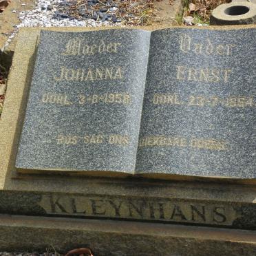 KLEYNHANS Ernst -1954 &amp; Johanna -1958