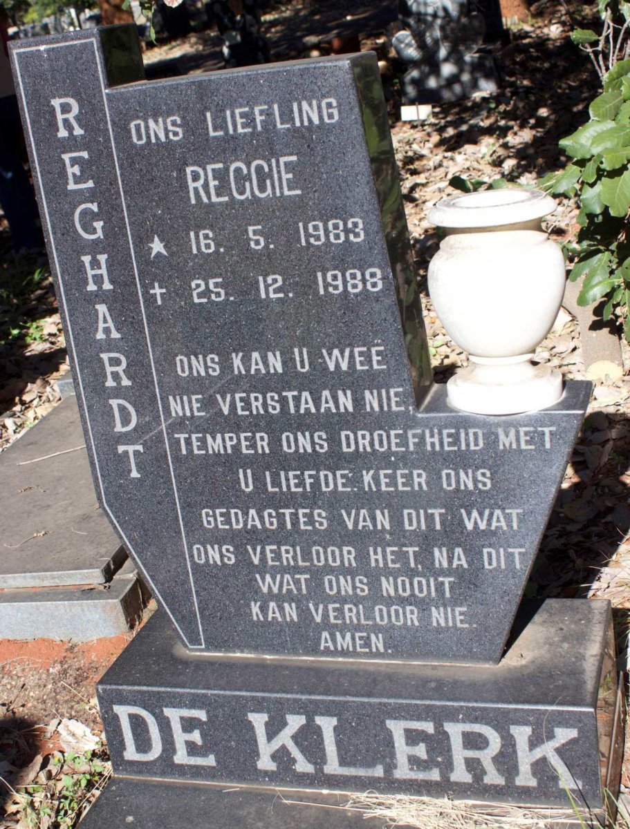 KLERK Reghardt, de 1983-1988