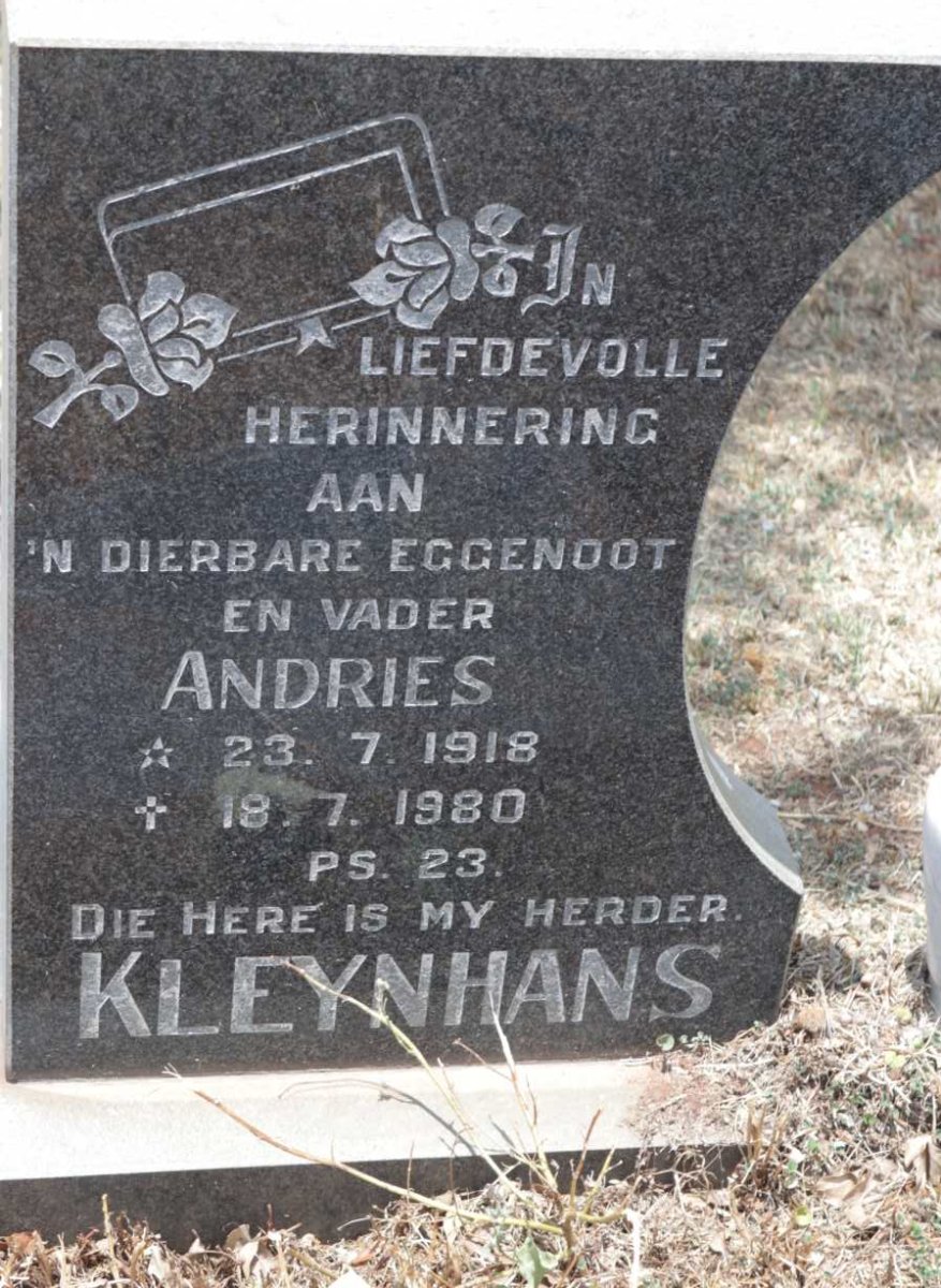 KLEYNHANS Andries 1918-1980