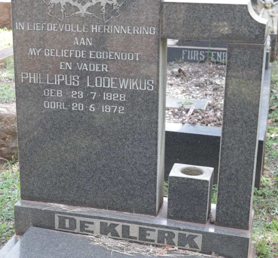 KLERK Phillipus Lodewikus, de 1928-1972
