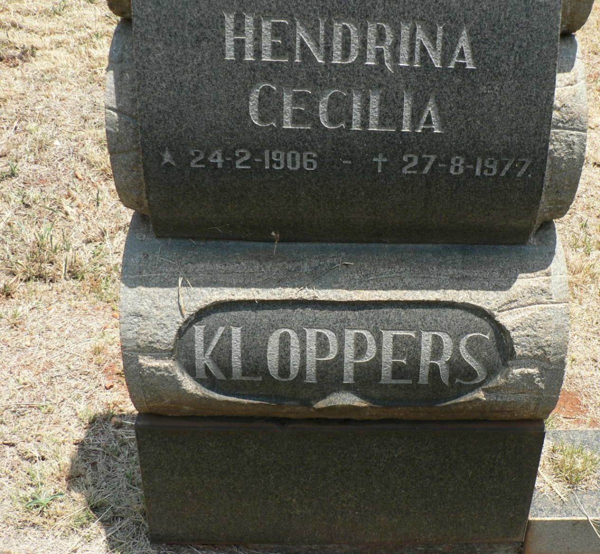 KLOPPERS Hendrina Cecilia 1906-1977
