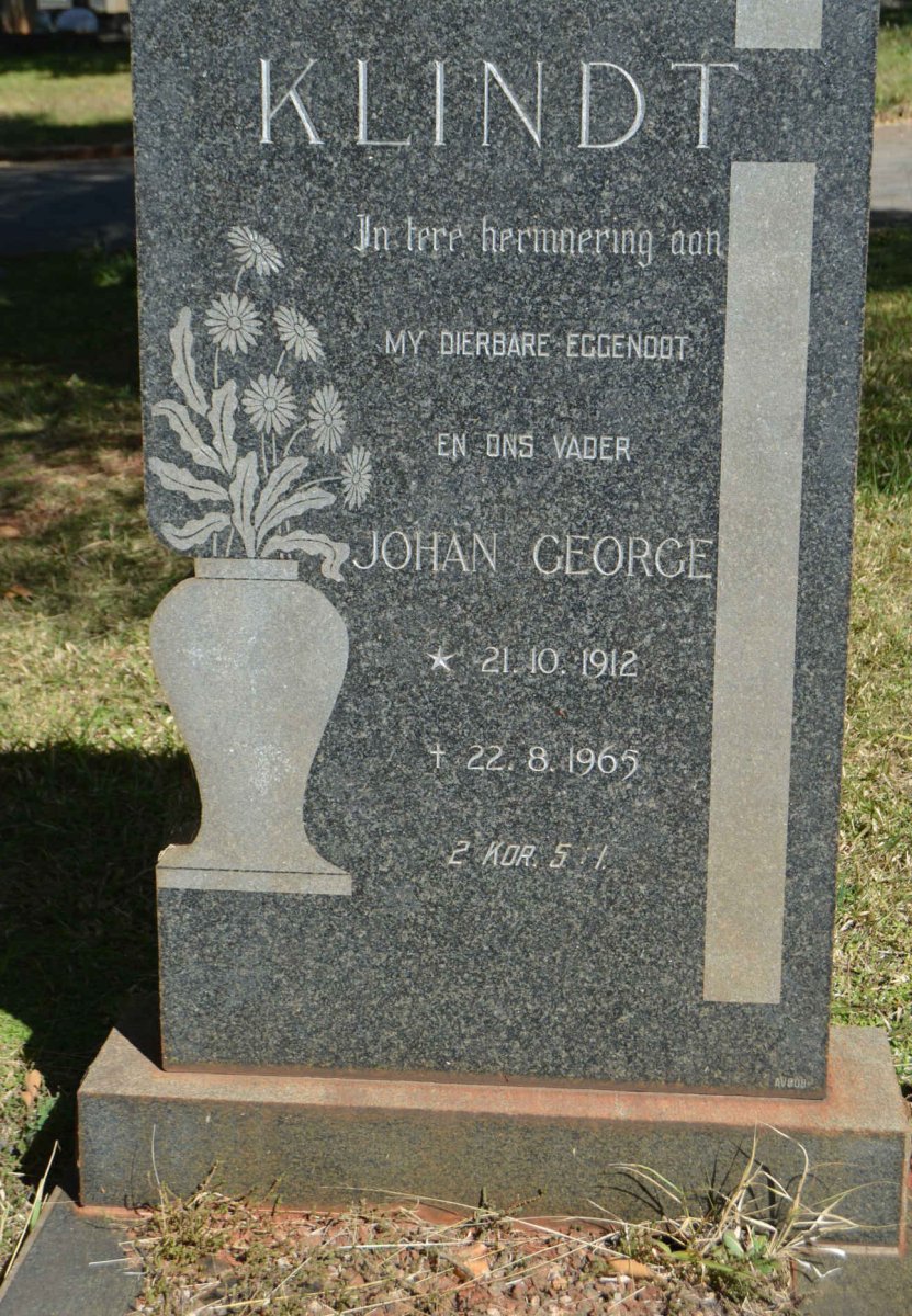 KLINDT Johan George 1912-1965