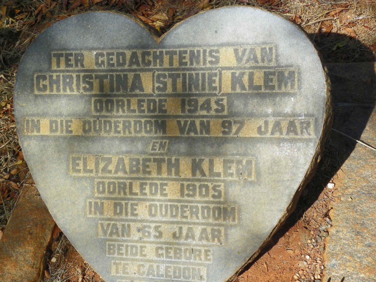 KLEM Christina -1945 :: KLEM Elizabeth -1905