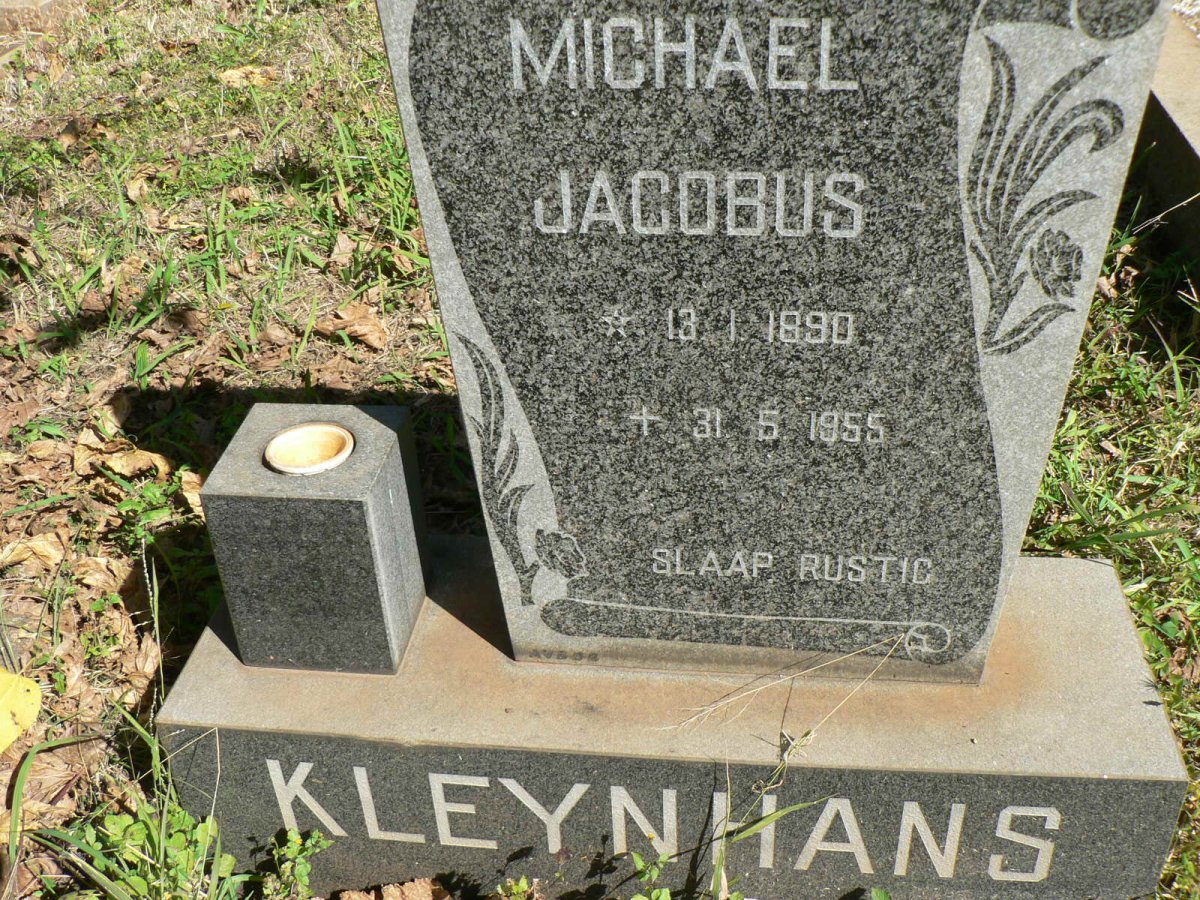 KLEYNHANS Michael Jacobus 1890-1955