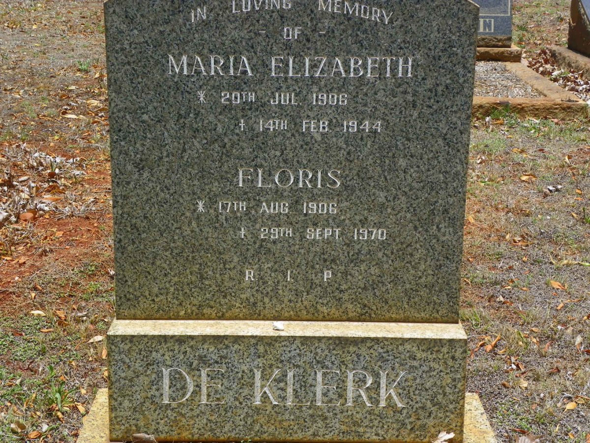 KLERK Floris, de 1906-1970 &amp; Maria Elizabeth 1906-1944