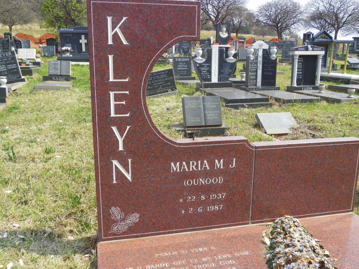 KLEYN Maria M.J. 1937-1987