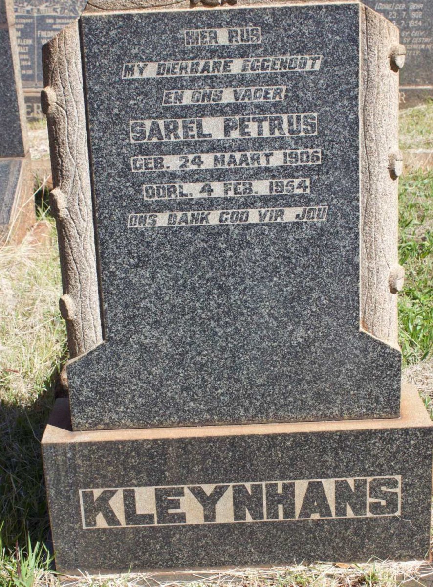 KLEYNHANS Sarel Petrus 1905-1954
