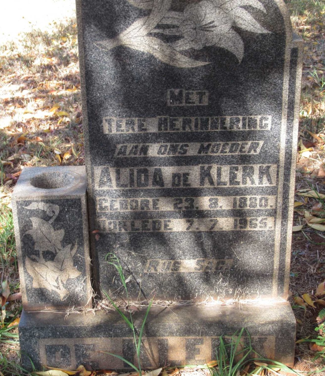 KLERK Alida, de 1880-1965
