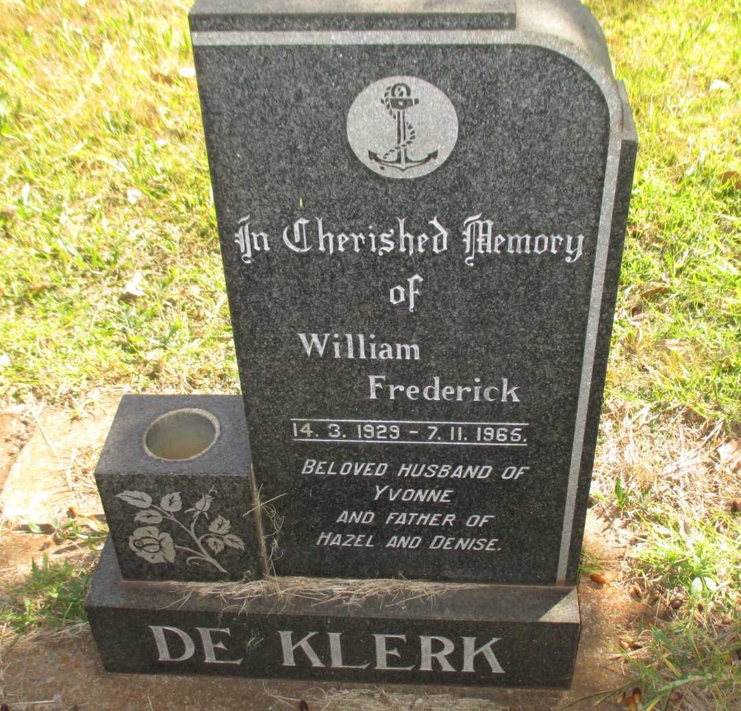 KLERK William Frederick, de 1929-1965