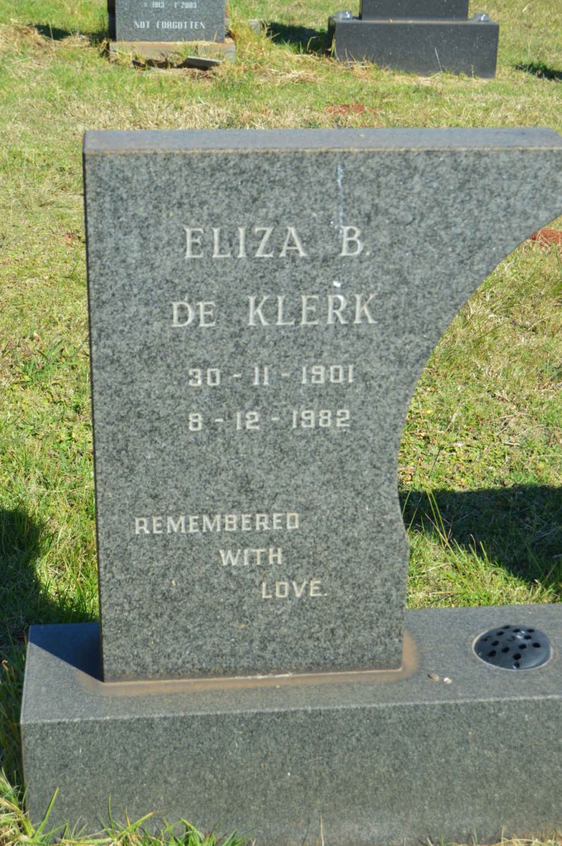 KLERK Eliza B., de 1901-1982