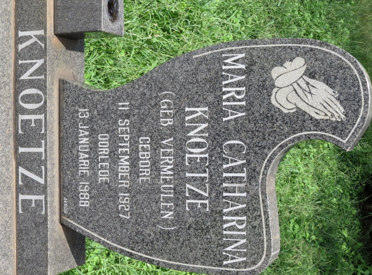 KNOETZE Maria Catharina nee VERMEULEN 1927-1988