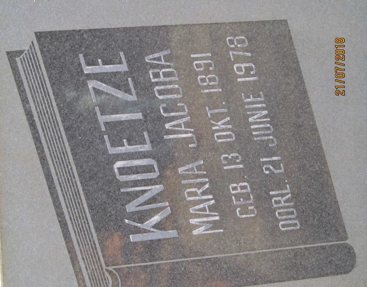 KNOETZE Maria Jacoba 1891-1978