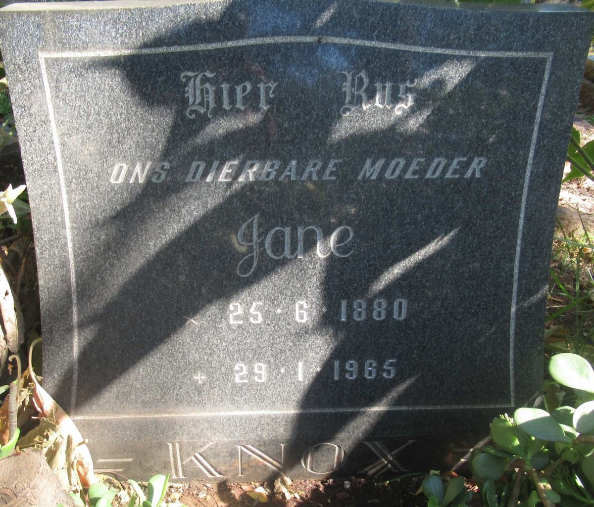 KNOX Jane 1880-1965